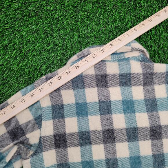 Vintage Woolrich Wool Jacket Womens XS/S 18x23 Plaid Shacket - Picture 3 of 10